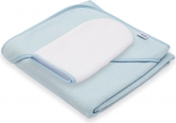 Serviette éponge pour enfant avec capuche NEW BABY BASIC 80 × 80 cm bleu