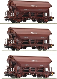 Wagons trémies à toit rotatif ČD Cargo, set de 3 pièces