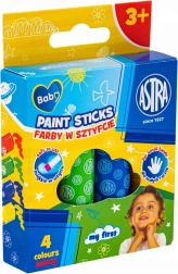 Astra peintures en stick pour enfants jumbo, 4 pcs