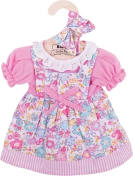 Robe rose à motif floral pour poupée 38 cm avec serre-tête BIGJIGS TOYS