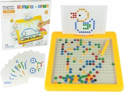 Tableau magnétique avec 100 perles jaune