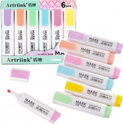 Surligneurs scolaires pastel 6 pcs