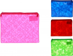 chemise à documents zippée motif floral 16 × 20,5 cm