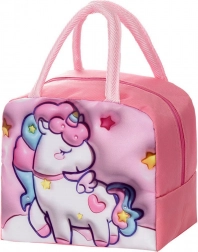 Sac isotherme pour goûter avec licorne, rose, 23 cm