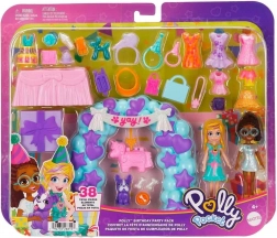 Polly Pocket fête d’anniversaire – set de jeu mode avec poupées et accessoires