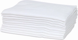 FreeON Bubaba langes en tissu 80 × 80 cm blancs (10 pcs)