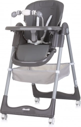 Chaise haute First Spoon de couleur grise