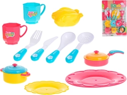 Set de cuisine pour enfants 14 pcs – casserole, poêle, vaisselle et couverts