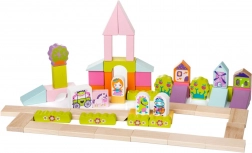 Ville féerique - jeu de construction en bois pour enfants par CUBIKA