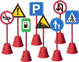 Ensemble ludique de grands panneaux de signalisation Classic World