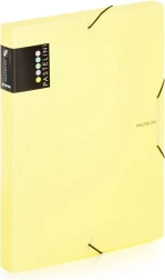 boîte à documents A4 Pastelini jaune avec élastique