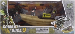 Set militaire avec bateau, moto et figurines