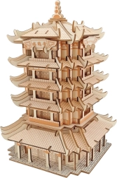Puzzle 3D en bois Yellow Crane Tower