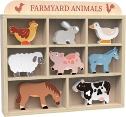 Set d’animaux de la ferme 2Kids Toys en bois FSC