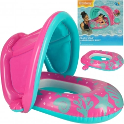 Siège de bain gonflable pour enfants avec auvent amovible BESTWAY rose et bleu