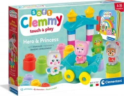 Clementoni Soft Clemmy grande mallette de jeu avec livre – chevalier et princesse