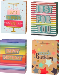 Sac cadeau Happy Birthday 23 x 18 x 10 cm