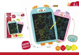 Tablette LCD d’écriture Hibou rose