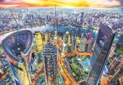 Puzzle Vue sur Shanghai 2000 pièces