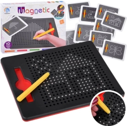 Tablette de dessin magnétique avec billes métalliques et pochoirs