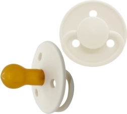 Tétine ronde en latex Mininor Snowberry, 2 pcs, 0m+