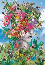 Puzzle 500 pièces – La tête dans la jungle CLEMENTONI