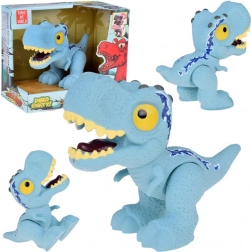 Figurine dinosaure velociraptor bleue avec membres articulés