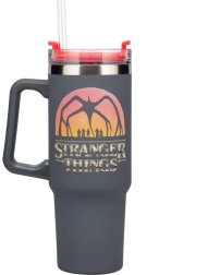 Gobelet isotherme Stranger Things 1200 ml avec paille et anse