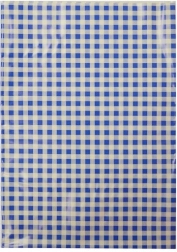 Nappe pour arts plastiques à carreaux bleu‑blanc 65 × 50 cm
