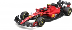 bburago ferrari sf23 1:24 carlos sainz – modèle de collection dans un boîtier de protection