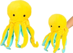 Marionnette en peluche Pieuvre jaune 25 cm