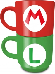 Set de tasses en céramique Super Mario Mario et Luigi