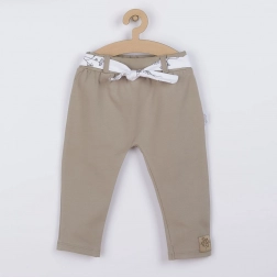 Pantalon de survêtement bébé en coton Nicol Ella beige