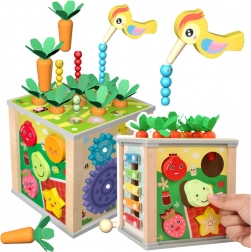 Cube éducatif en bois 6-en-1