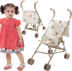 Woopie poussette pour poupées avec motif oursons