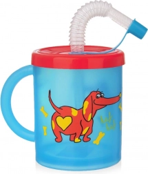 Gobelet pour enfant avec paille chien 260 ml