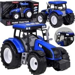 Tracteur bleu à propulsion à rétrofriction avec effets lumineux et sonores