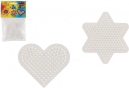 Plaques pour perles à repasser Hama MIDI – étoile et cœur, plastique, 2 pcs