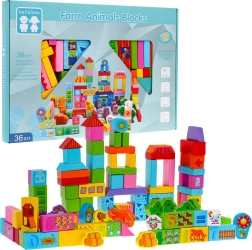 Blocs de construction en bois Gospodarstwo 100 pièces pour enfants 3+