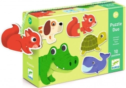 Djeco puzzle animaux 10x2 pièces
