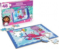 puzzle en bois gabby’s dollhouse 48 pièces