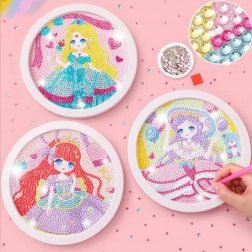 Peinture diamant 20 × 20 cm avec cadre rond