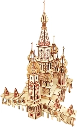 Woodcraft puzzle 3D en bois Cathédrale Saint-Basile – naturel