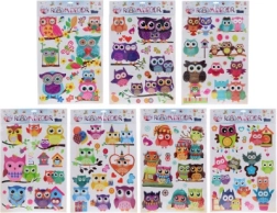 Autocollants muraux Chouettes – décoration colorée pour chambre d’enfant