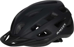 Casque de vélo Rallex avec visière, noir, M 54–58 cm