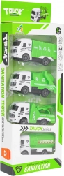 Set de petits véhicules de service urbain – benne à ordures, camion-benne, dépanneuse et citerne