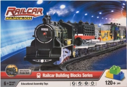 Jeu de construction avec grand petit train – 120 pièces avec lumière et son