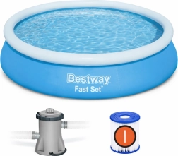 Piscine autoportante Bestway Fast Set 366 × 76 cm avec pompe de filtration