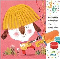 DJECO Coffret créatif avec pâte à modeler Coiffures