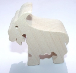 Fauna figurine en bois chèvre